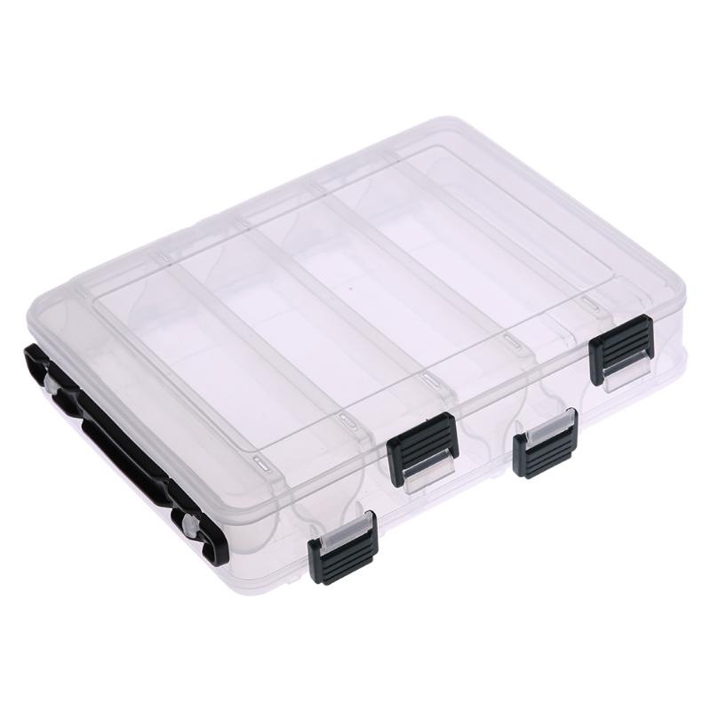 Double Sided Ten Compartment Wooden Shrimp Box Fishing Bait Box Lures Bait Case Transparent Shrimp Fish Tackle Boxes Pesca Iscas: Default Title
