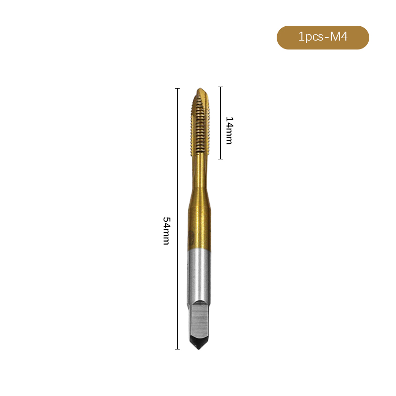 3-8mm Cobalt Drill Bit Set Spiral Screw Metric Composite Tap Metal HSS Twist Drill Bit Set for Wood Cutting Drilling Polishing: 1pcs M4