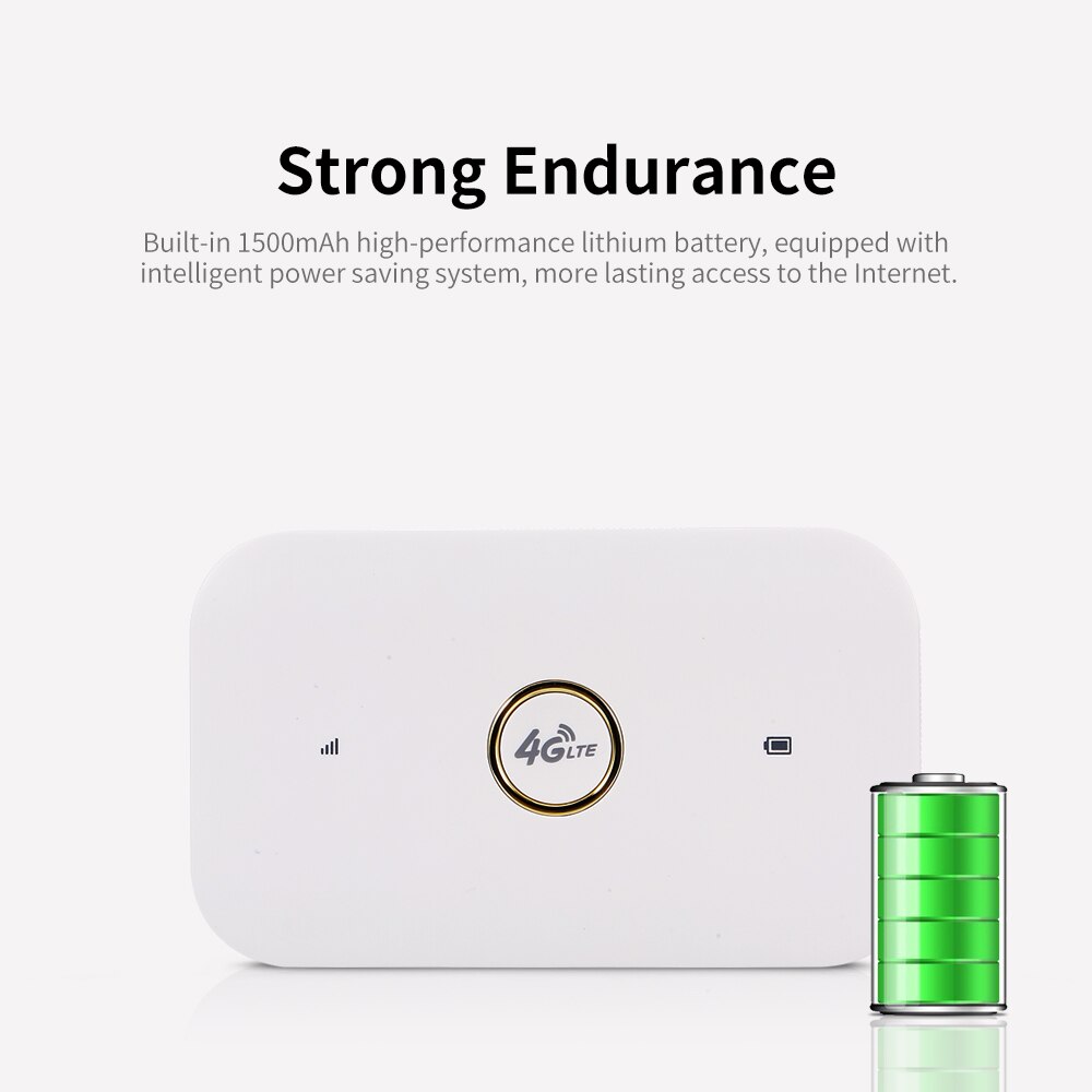 150Mbps MIFI Router 4G LTE Wireless Router Portable Wifi Router with SIM Card Slot Mobile WiFi 1500mAh Battery EU Version