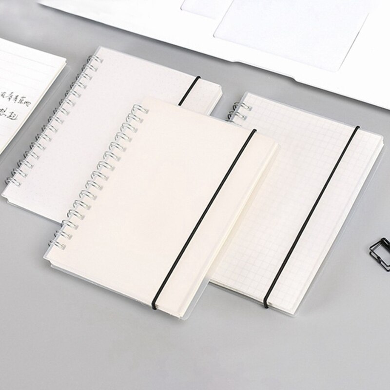 80 Sheets A5 A6 Horizontal Line Grid Lattice Notebook Write Smoothly Blank Frosted Notepad School Office Supplies A