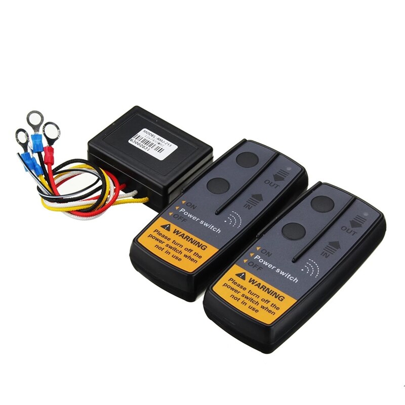 1 Set 12V/24V 50M Digital Wireless Winches Remote Control Recovery Kit Twin Handset ATV Truck 120W 100Ft