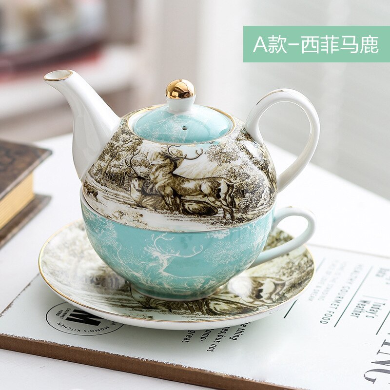 British afternoon tea single teapot with filter office scented tea set: West African Re