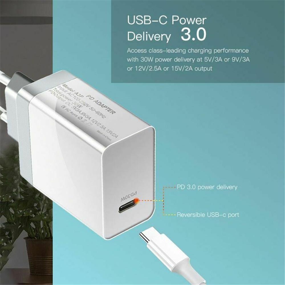 30W Pd Charger Usb Type-C Reizen Lader Snel Opladen Compatibel Voor Iphone Ipad Pro Macbook Tablet Usb C Quick Charge 4.0 3.0 Qc