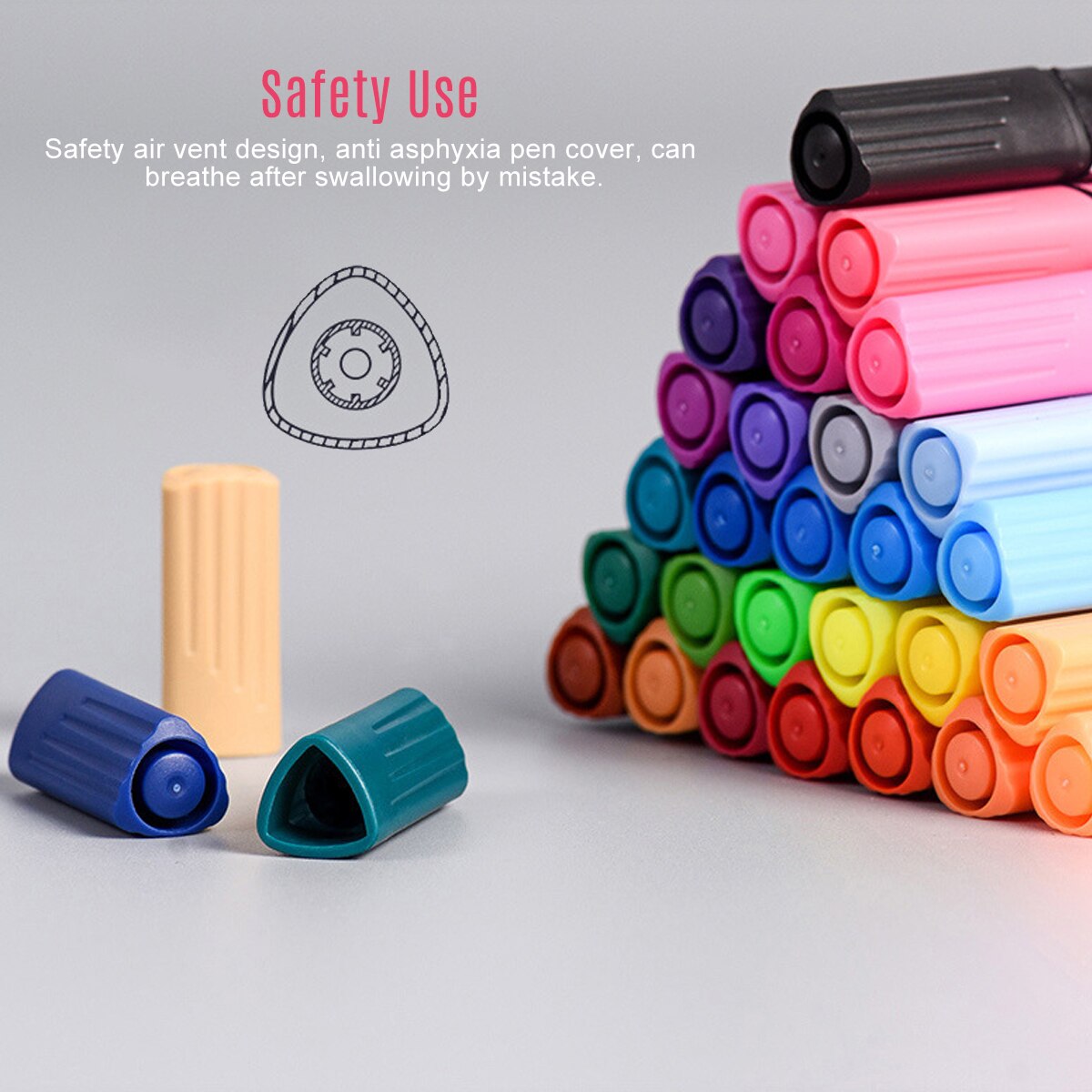 12/18/24/36 farver vaskbar farvet tuschpen afrundet spids vandfarve pen kit store blækmalingmarkører med opbevaringsetui