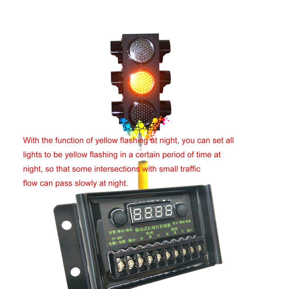 12v waterproof mobile solar traffic light controller battery regulator with lcd display for 7v-30v voltage range system