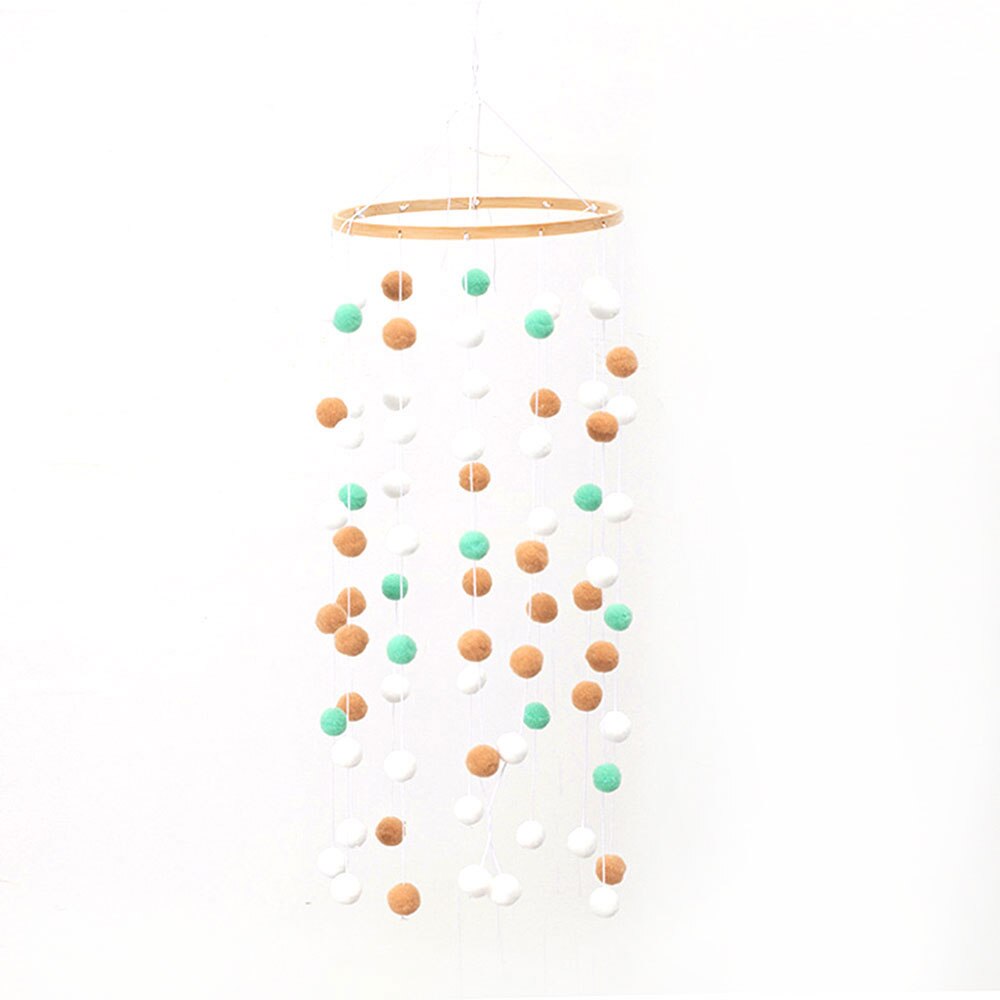 Baby Rasseln Mobile Pompom Windspiele Bett Glocke Spielzeug für Kinder Zimmer Bett Hängen Dekoration Zelt Decor Fotografie Requisiten