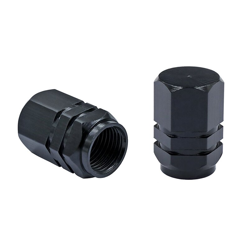 24 stuks ventieldopjes voor autobanden, zwart