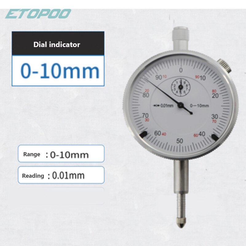 12.7mm/25.4mmGauge stand for depth gauge with harden alloy measuring head dial gauges depth indicator measuring instrument: 10mmx0.01mm