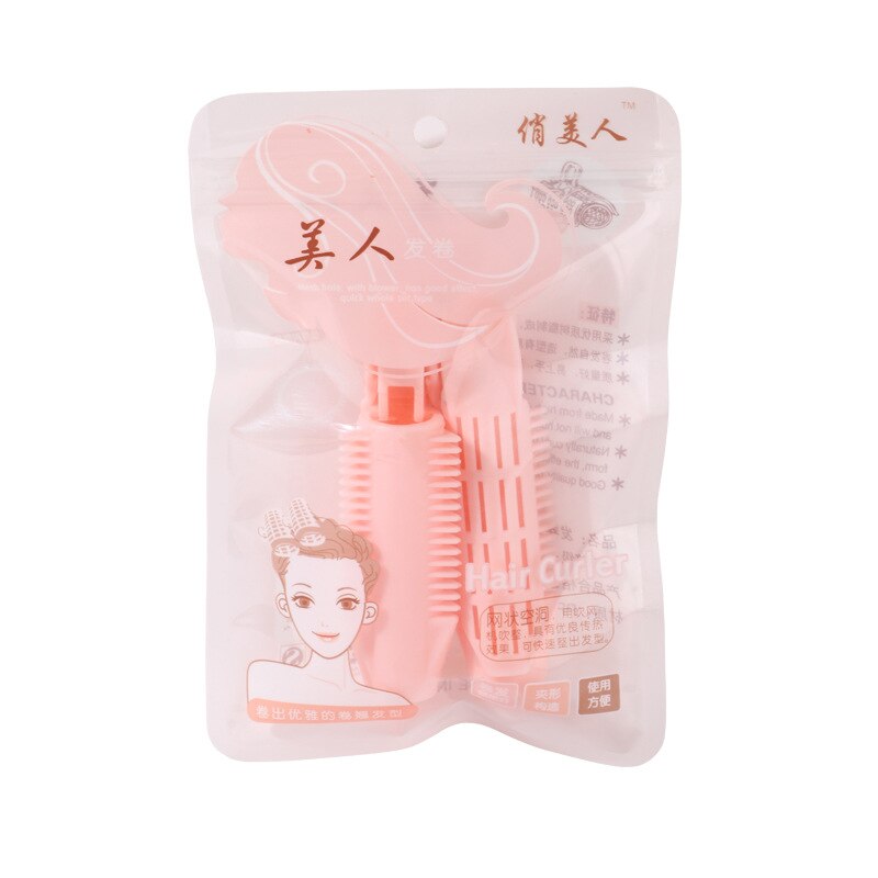 Pinzas para rizador de pelo Natural, accesorios para Estilismo de cabello, pinzas, Roots, permanente, rodillos, raíces, 2 uds.: Pink