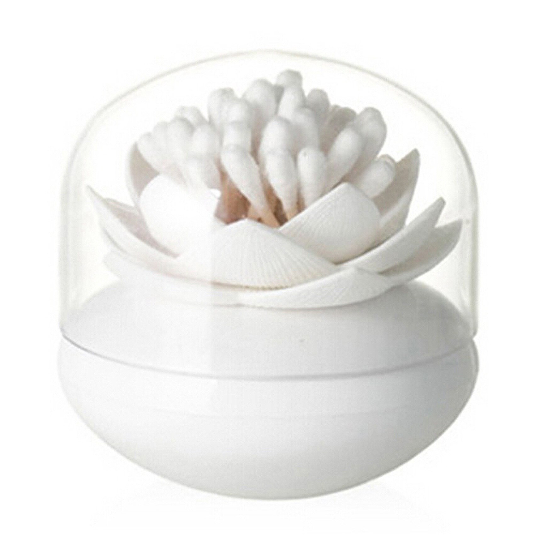 Chic Lotus Flower Cotton Bud Holder Toothpick Case With Newtons Cradle LED Light Up Kinetic Energy Home Science Toys