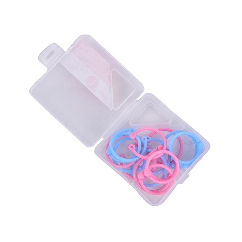 1 Box Kunststoff Ring Binder für Spirale Notebook Tagebuch Lose Blatt Buch Bindung DIY