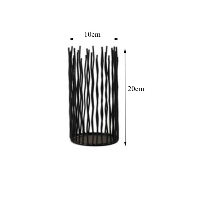 Zwarte geometrische metalen kaarsenhouder in bohemian stijl, holle kandelaar, marokkaanse romantische theelichthouder, feestdecoratie voor bruiloften: S-kaarsenhouder