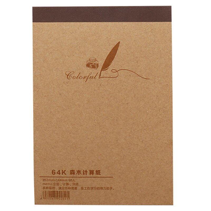 Y3NC Tearable Sketchbook Portable Note Paper Pad Drawing Pad 60 Sheets Blank Papers Adhesive Binding Easy to Tear for Office: 5AC1105369-64