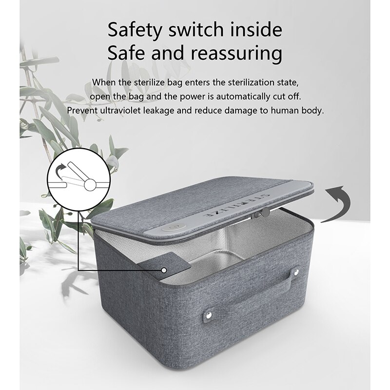 Paquete de desinfección portátil UVC, LED USB multifuncional, carga ultravioleta para exteriores, bolsa de desinfección para interiores