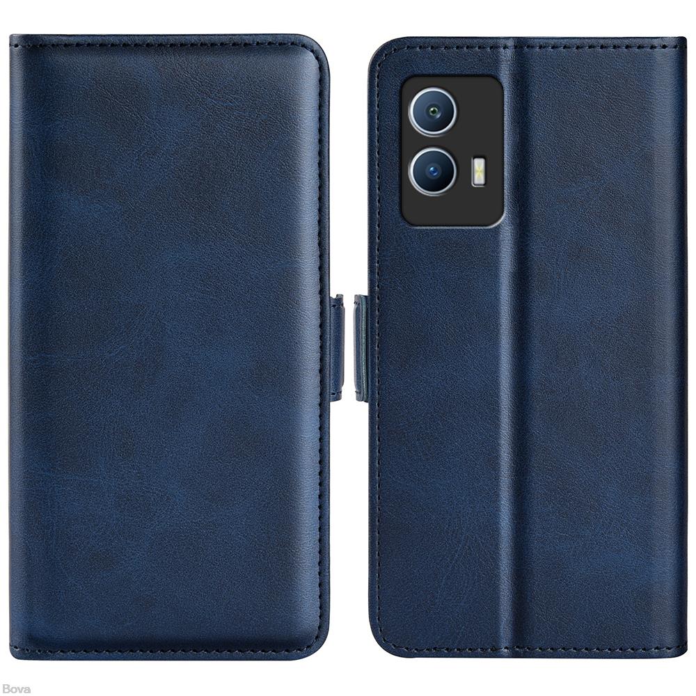 Pu Lederen Flip Telefoon Case Voor Vivo Iqoo U5 ( 5G) kaarthouder Portemonnee Korte Gesp Flip Boek Holster Beschermende Telefoon Tas Case Gg