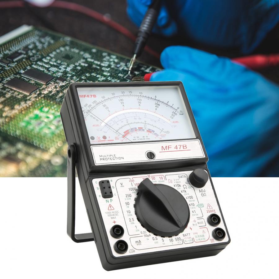 MF47B Elektrische Pointer Multimeter Multitester Draagbare Voltmeter Amperemeter AC/DC Spanning Stroom OHM Multi Meter Tester