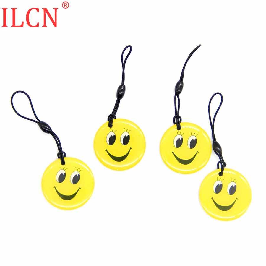 Uid S50 1K 13.56Mhz Veranderlijk Herschrijfbare Nfc Card Circulaire Dropping Lijm Cartoon Trinket Sleutelhanger Fob Token Tag rfid Key Card 1: 4pcs Random Color