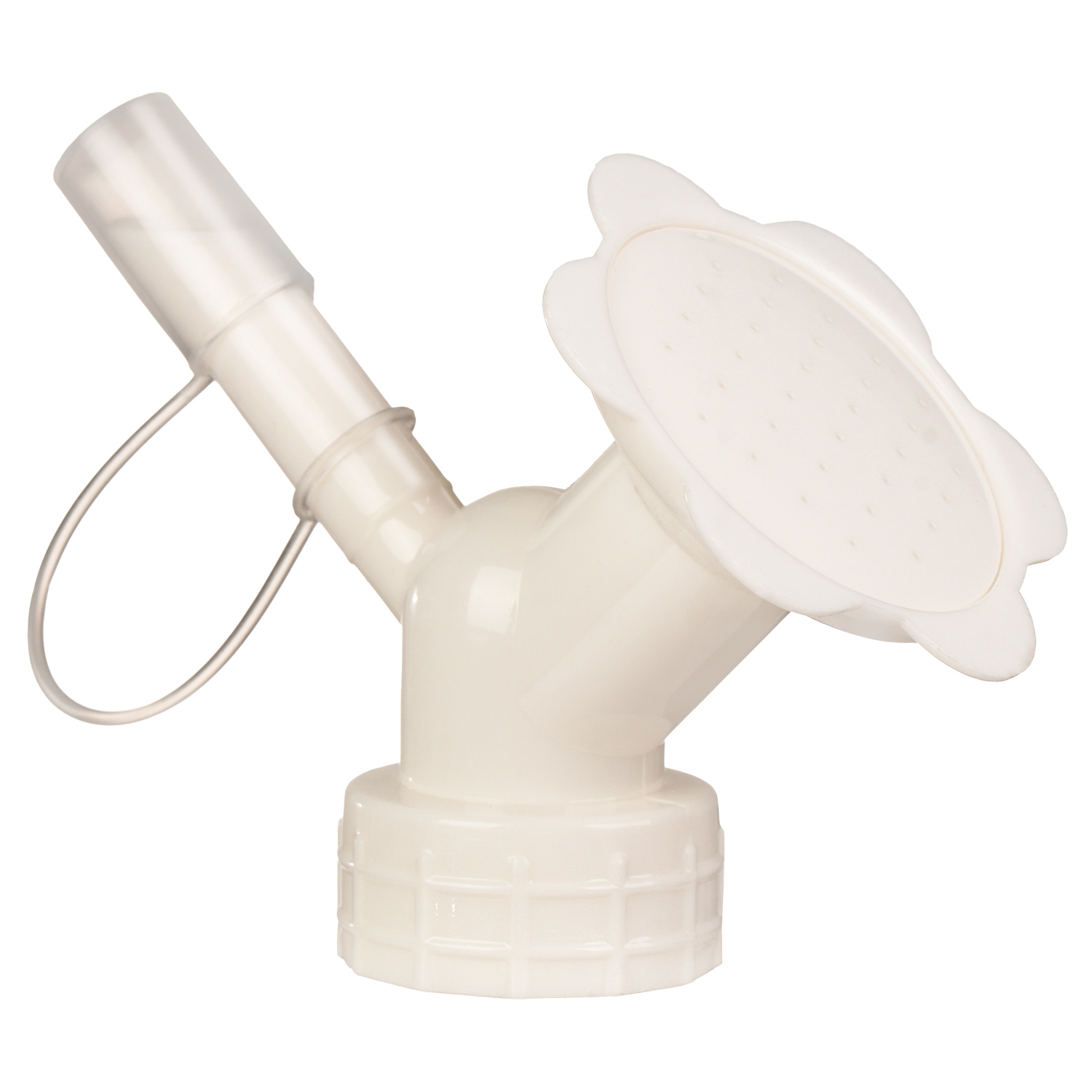 Dual Head Mini Watering Can Plastic Plant Bottle Watering Spout Small Watering Can for Indoor Plants Garden Accessories Sprinkle: white