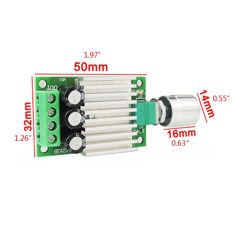50LB 12V 24V 10A PWM DC Motor Speed Controller Adjustable Speed Regulator Dimmer Control Switch for Fan Motors LED Light