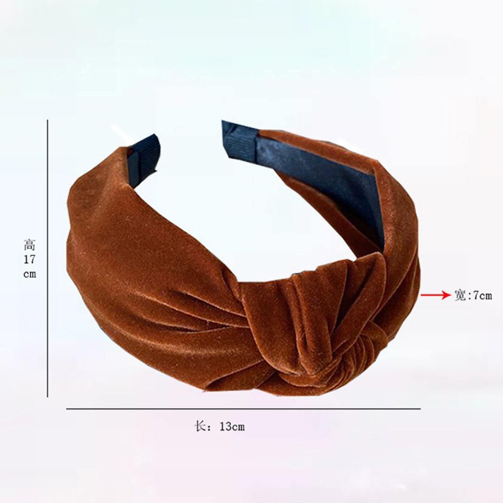 Proly kvinder hårbånd efterår vinter turban bred side blød gylden fløjl pandebånd til voksen solid klassisk hovedbeklædning
