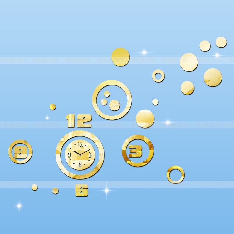 Wallpaper Stickers DIY Mirror Wall Clock Modern Acrylic Large Decorative Clock Horloege Murale