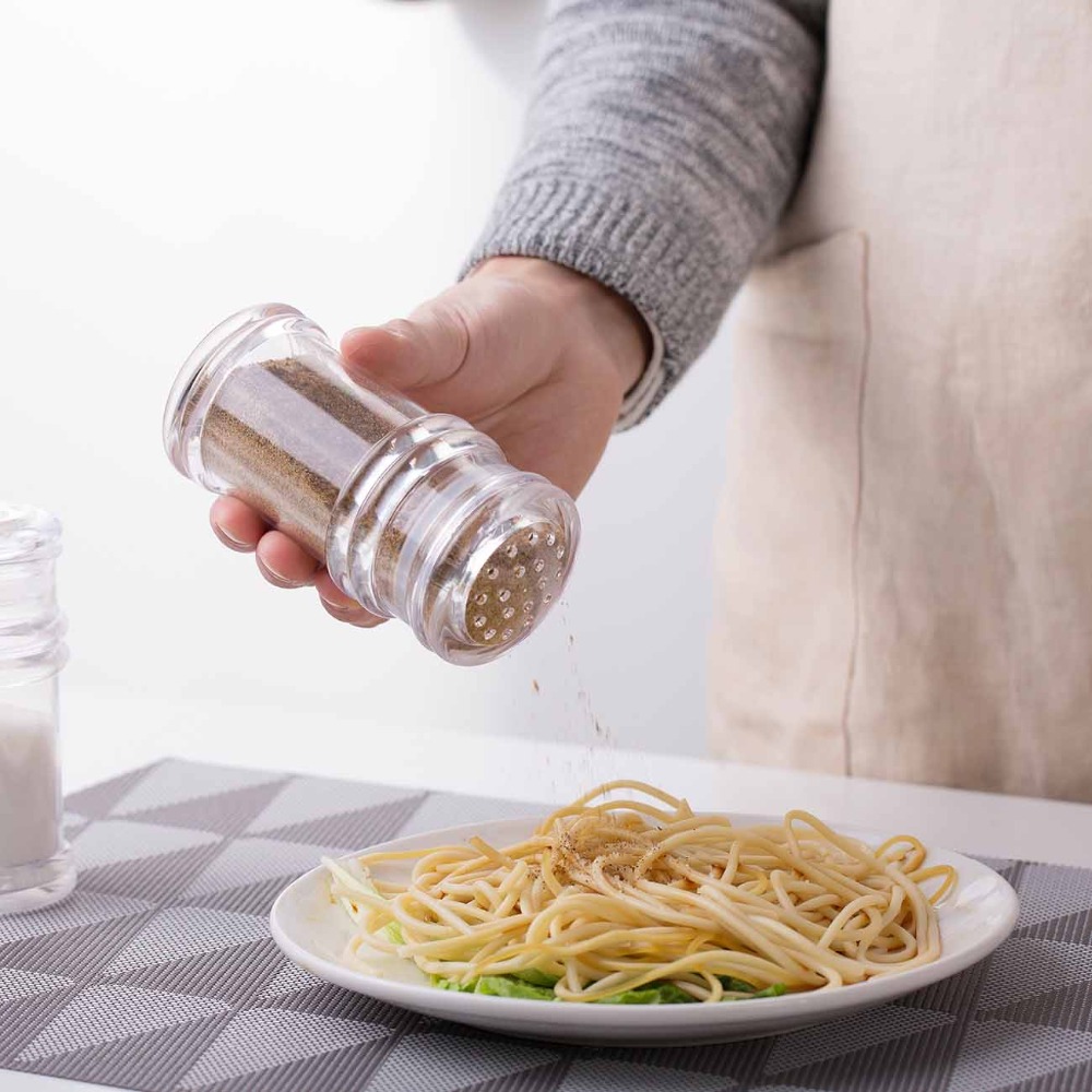 Botella de azúcar y sal multiusos, utensilios plásticos de cocina, especias, pimienta, agitador, tarro de especias, caja de condimentos, 1 ud.