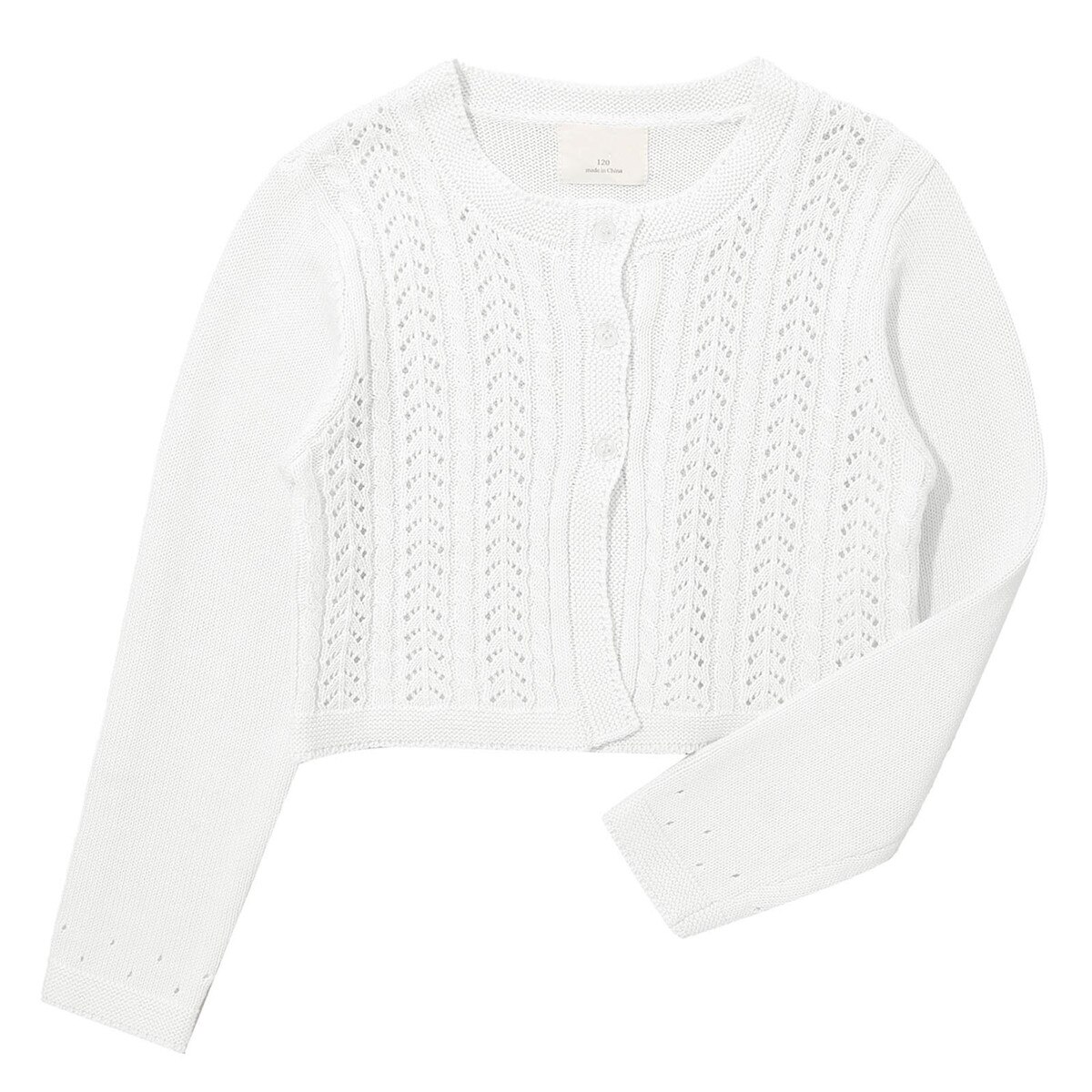 Flower Girls Bolero Children's Open Front Long Sleeve Knitted Sweaters Cardigan Wedding Princess Outwear Kids Knitting Coat