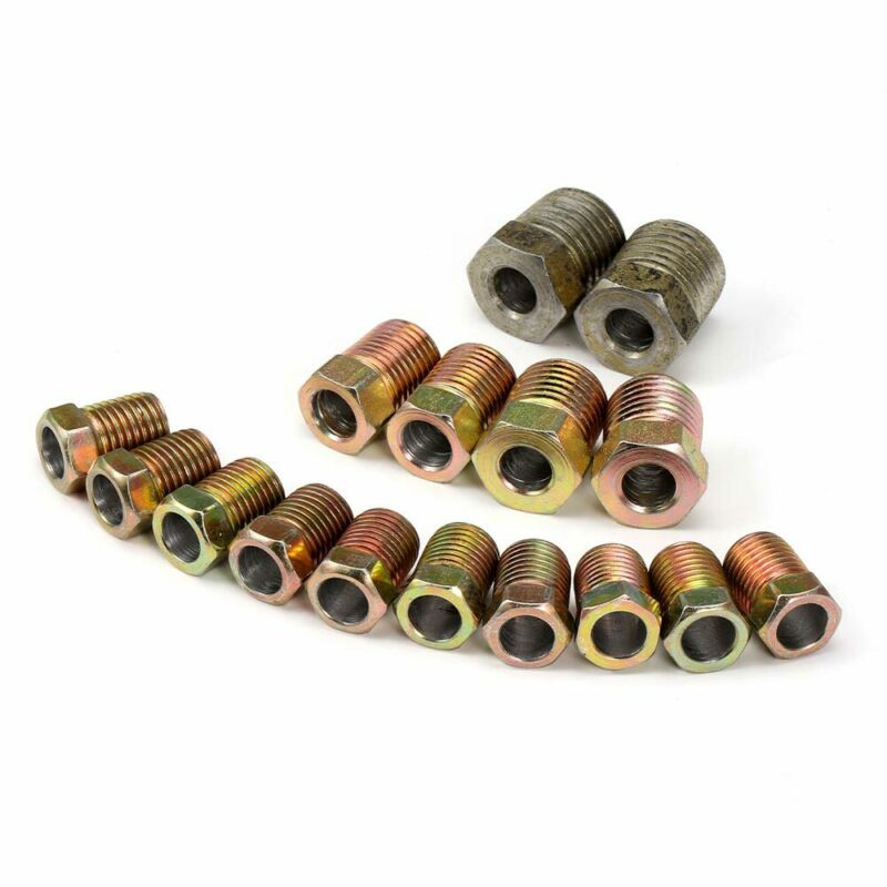 2 st bilbromsslangrörssats koppar nickel 3/16 tums od rördelar mutteruppsättning rulle bromsrörslang stål zink koppar nickel