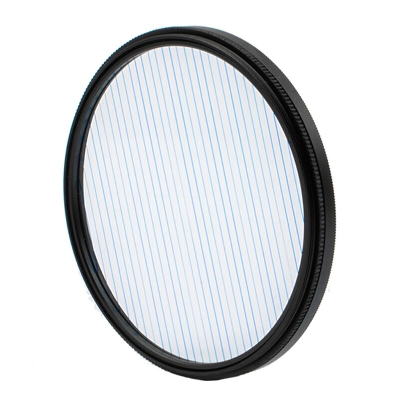 Filtre à effets de stries arc-en-ciel et bleues, avec lentille circulaire, pour évasement, large écran brossé, effets spéciaux pour films, 77/82mm: 8-BL