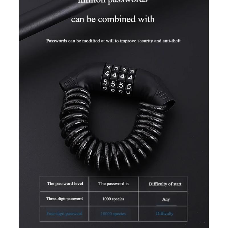 Cerradura de cadena para patinete, cerradura de cadena para patinete eléctrico, cerradura de cable combinada, cerradura de seguridad antirrobo para motocicleta