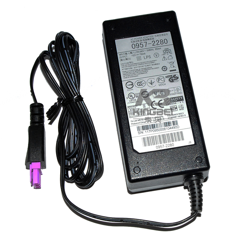 0957-2280 Echt 32 V 750mA Ac Power Adapter Voor HP Printer B110A B210A 7000 6500 6000 4500 met een netsnoer