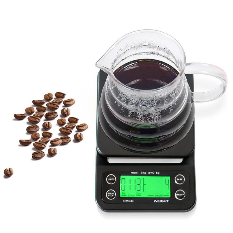 3kg/5kg/10kg/0.1g Mini LCD Electronic Scales Drip Coffee Scale Pocket Digital Scale High Precision Jewelry Weight Balance Scale
