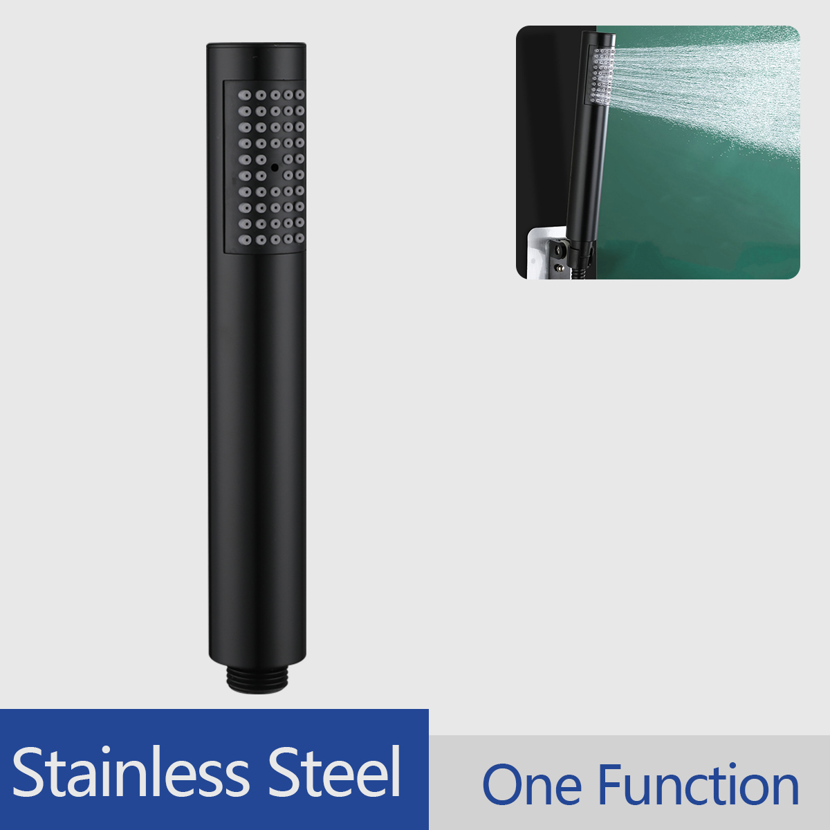 Hand-held Shower Head Water Saving Black Bathroom Rainfall Shower Nozzle Aerator High Pressure handheld Shower Head: shower head F