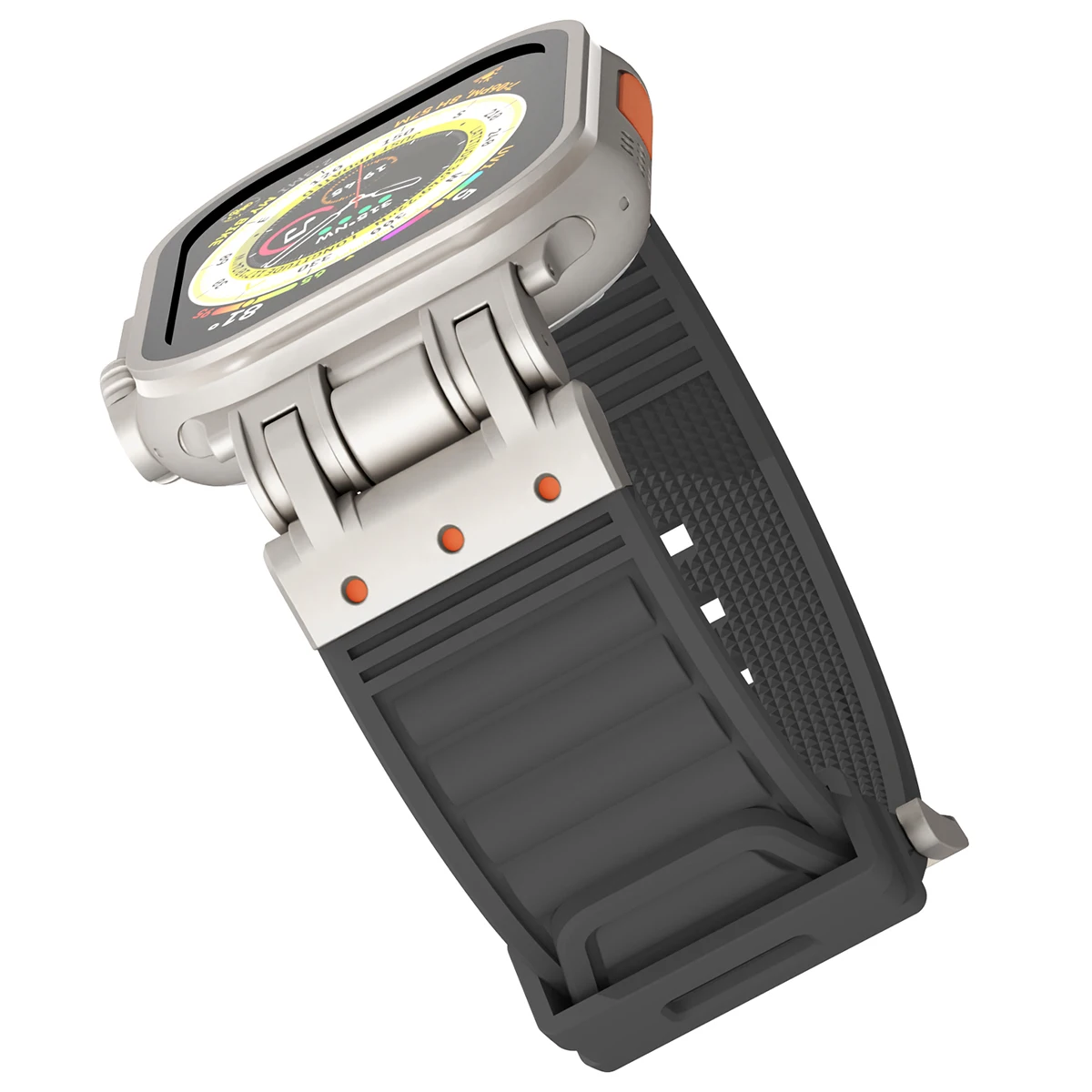 Bracelet en silicone pour Apple Watch, Bracelet de sport en caoutchouc souple, Bracelet pour homme, Ultra 2, IWatch Series 9, 8, 7, 6, 5, 4, Se, 49mm, 45mm, 44mm, 42mm: GREEN BLUE