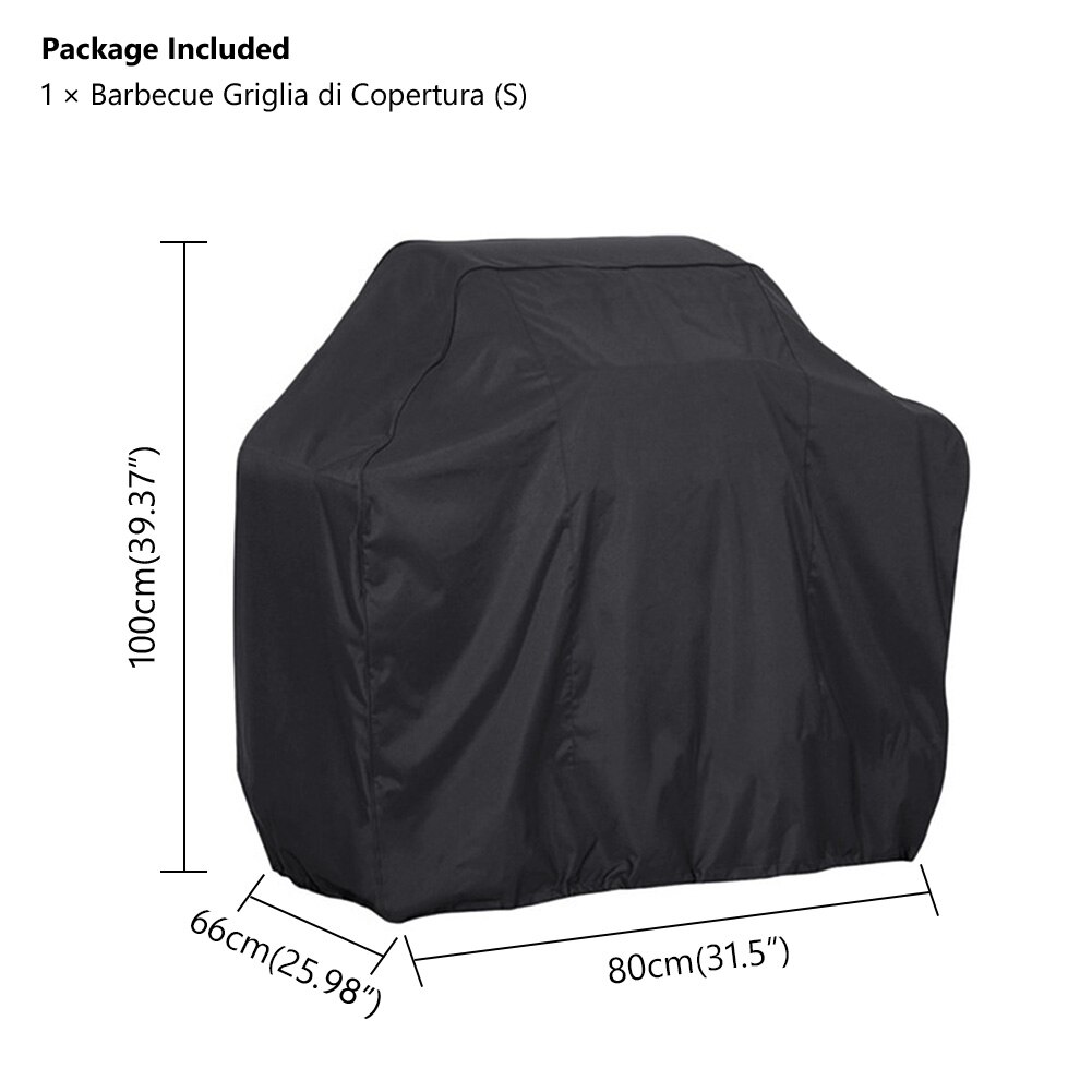 5 Sizes BBQ Cover Waterproof Grill Accessories Barbecue Covers for Weber Gas Large Barbeque UV Outdoor Garden BBQ Accessories: S 80x66x100cm