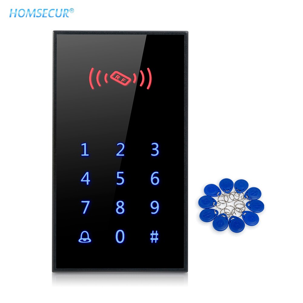 Homsecur Deur Rfid Proximity Reader Access Control Keypad Met 10 Id-kaarten Keyfobs