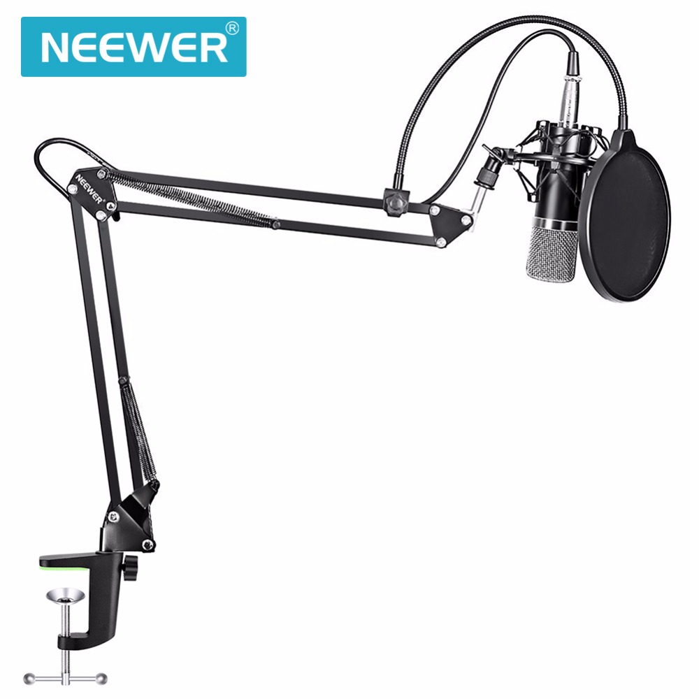 Neewer NW-700 Professionele Studio Omroep Opname Condensator Microfoon Kit met Microfoon stand en Shock Mount