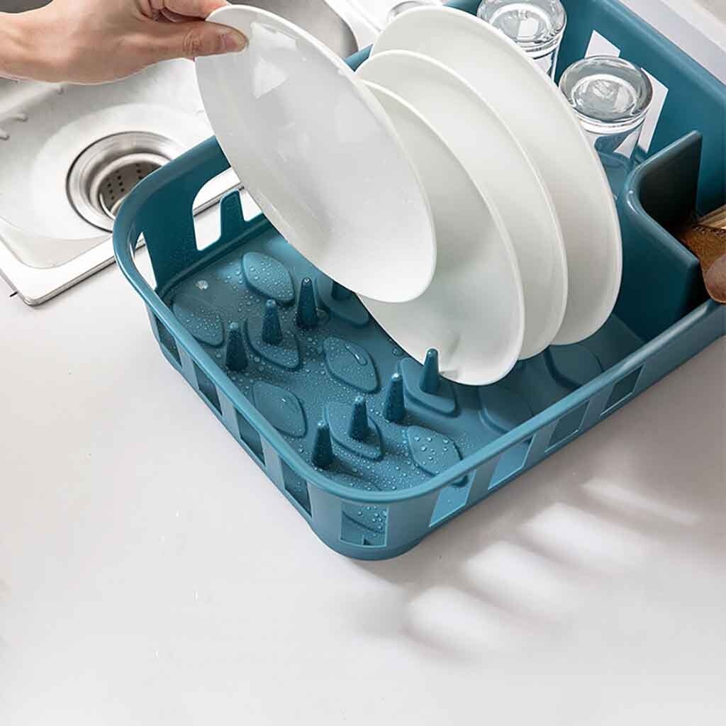 Dish Rack Kitchen Storage Holder Drainer Bowl Tableware Plate Portable Drying Dish Rack Home Shelf Dinnerware Organizer