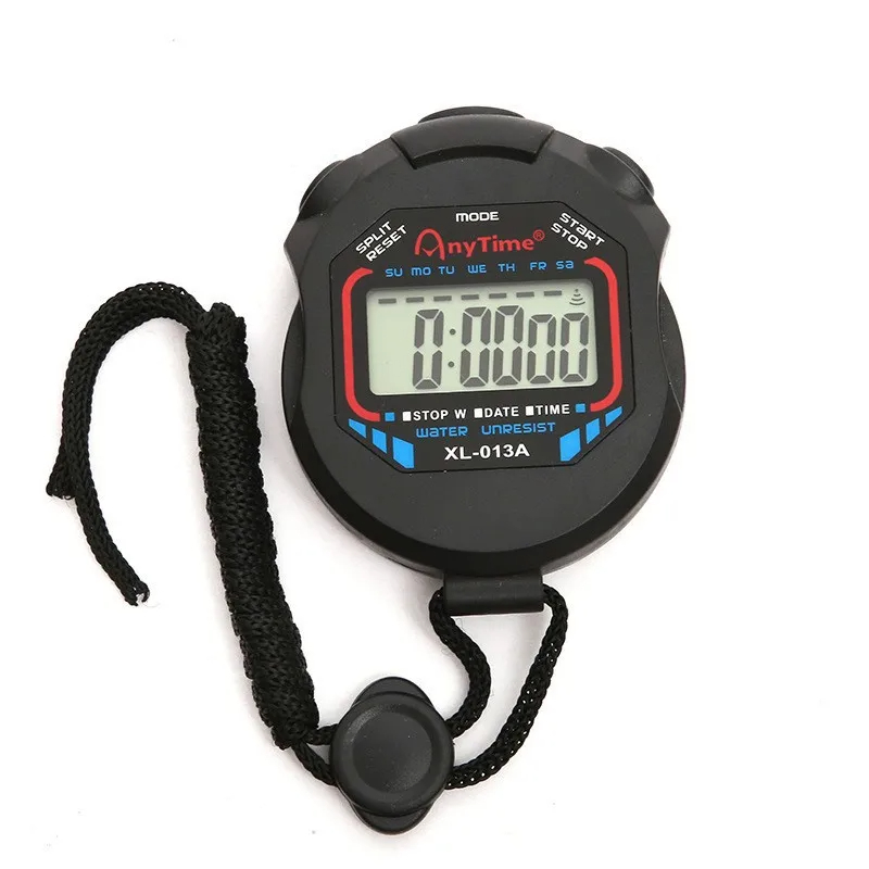 Classic Waterproof Digital Handheld LCD Handheld Sports Stopwatch Timer Stop Watch With String Timers: Default Title
