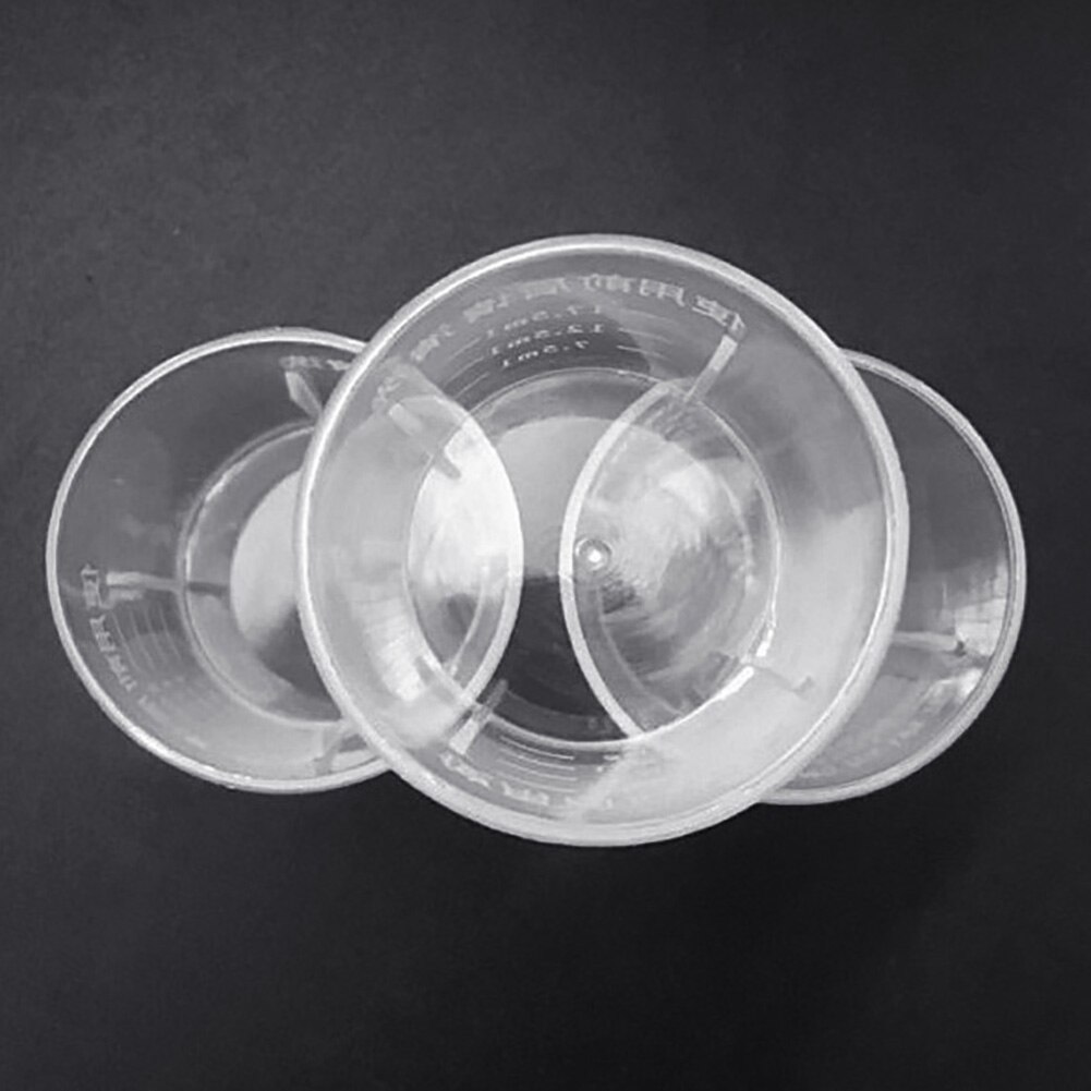10Pcs Kitchen 20ml Portable Clear Plastic Graduated Measuring Cup Container