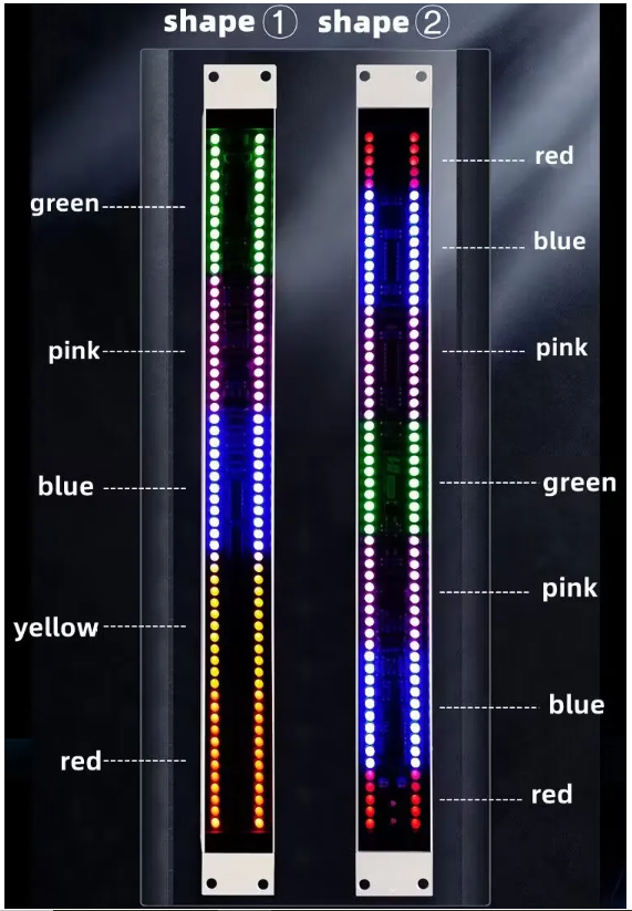Gabinete de Audio estéreo 1U de doble fila, luz indicadora de nivel de ritmo musical, medidor de espectro LED, melodía de inducción activada por voz USB