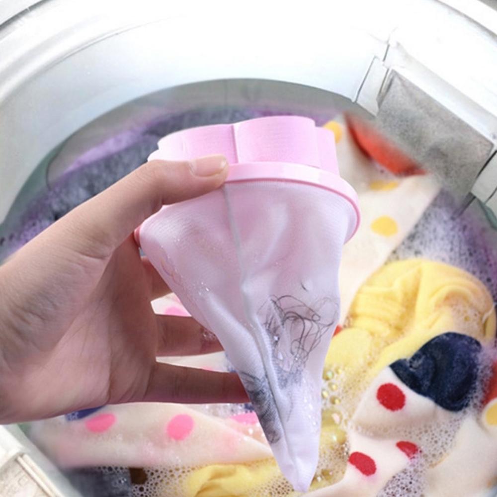 Floating Style Laundry Artifact Laundry Ball Flower Shape Mesh Filter Bag Floating Lint Hair Catcher Dirt Catch Washing Machine