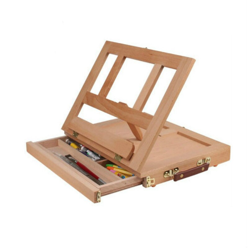 Schreibtisch Klapp staffelei tragbare malerei Kasten holz stehen Malerei Koffer Kunst Liefert
