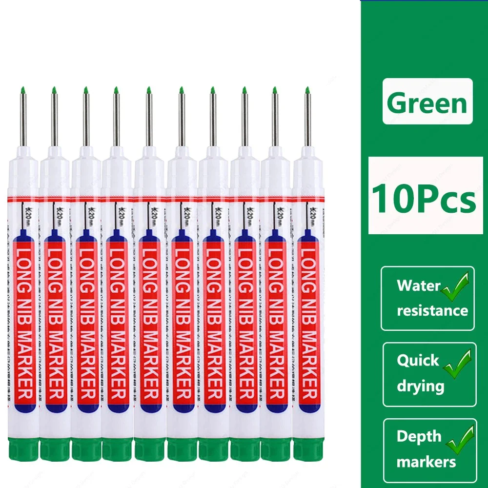Long Tip Marking Pen 20mm High Visibility Ink, Fast-Drying Permanent with Ergonomic Grip for DIY Craft & All-Surface Woodworking: Navy Blue