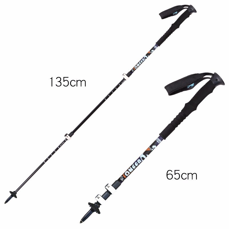 Adult Trekking Pole Quick Lock Compact Tourism Walking Sticks Trail Running Ski Sticks