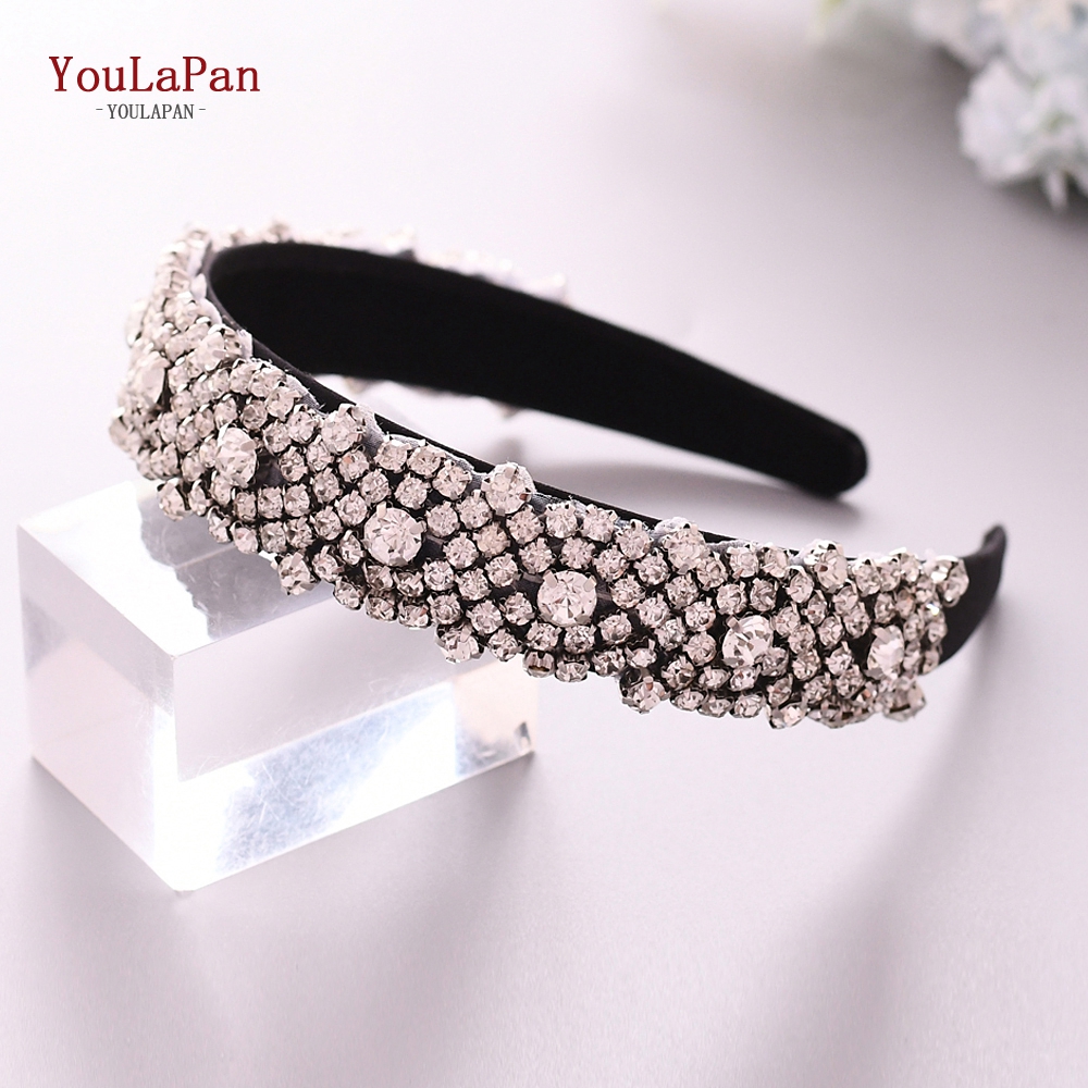 Youlapan S28B-FG Zilveren Bruids Haar Accessoires Strass Bruiloft Haar Wijnstokken Voor Bruid Sliver Diamond Bruiloft Hoofdband