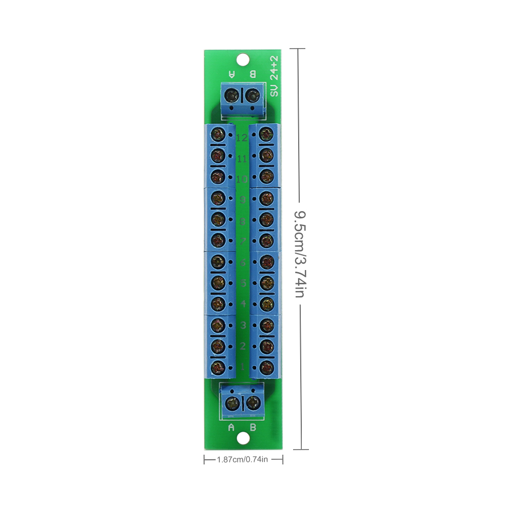 Evemodel Carte de distribution d'énergie double couche 2 unités 2 entrées 2 x 13 sorties pour tension AC DC PCB007
