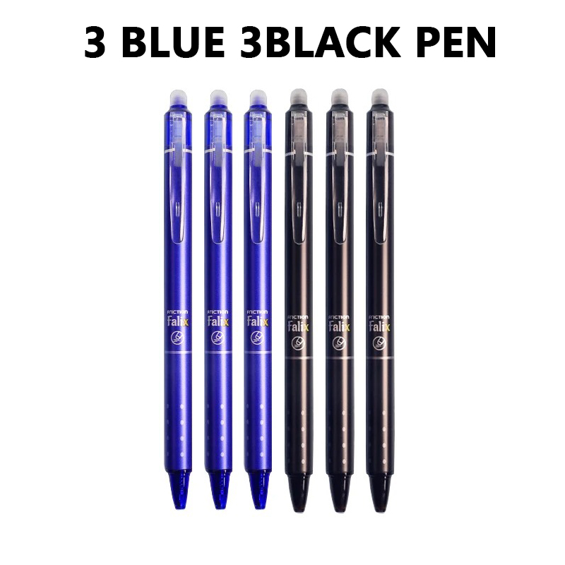 0,5mm retractable erasable gel pens with refills, black/blue gel ink, built-in eraser, office supplies, exam stationery: Purple