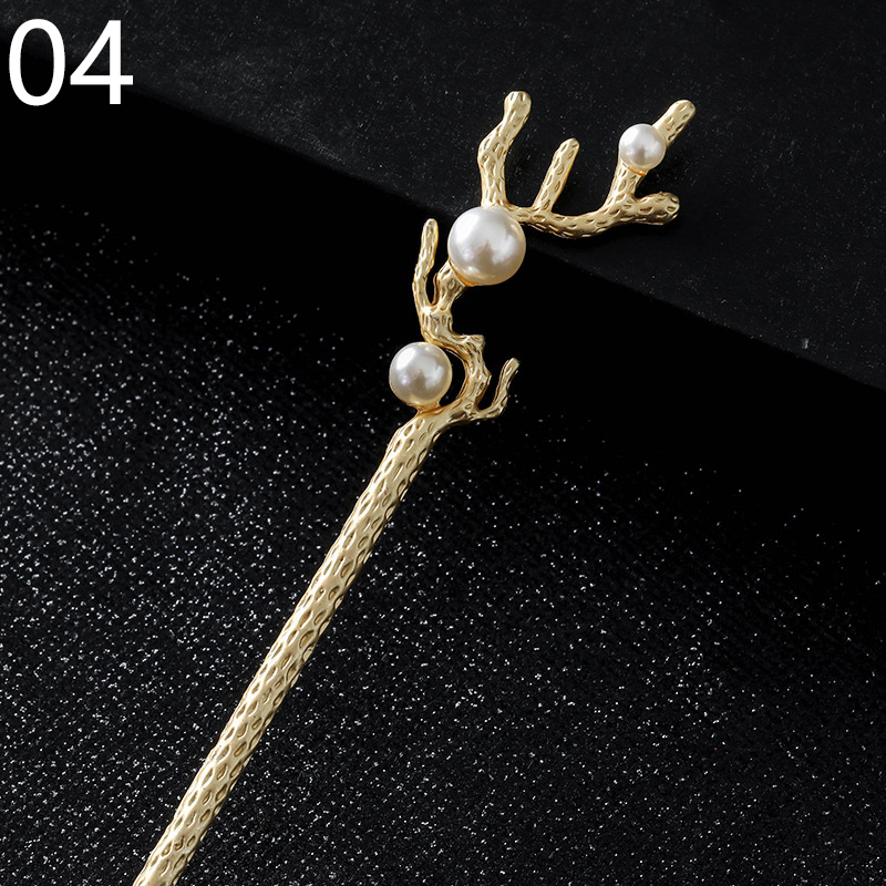 Vintage Hair Sticks Pick For Women Girls Metal Hair Pin Clips Chinese Style Hair Chopsticks Hairpins Jewelry Accessories: 4