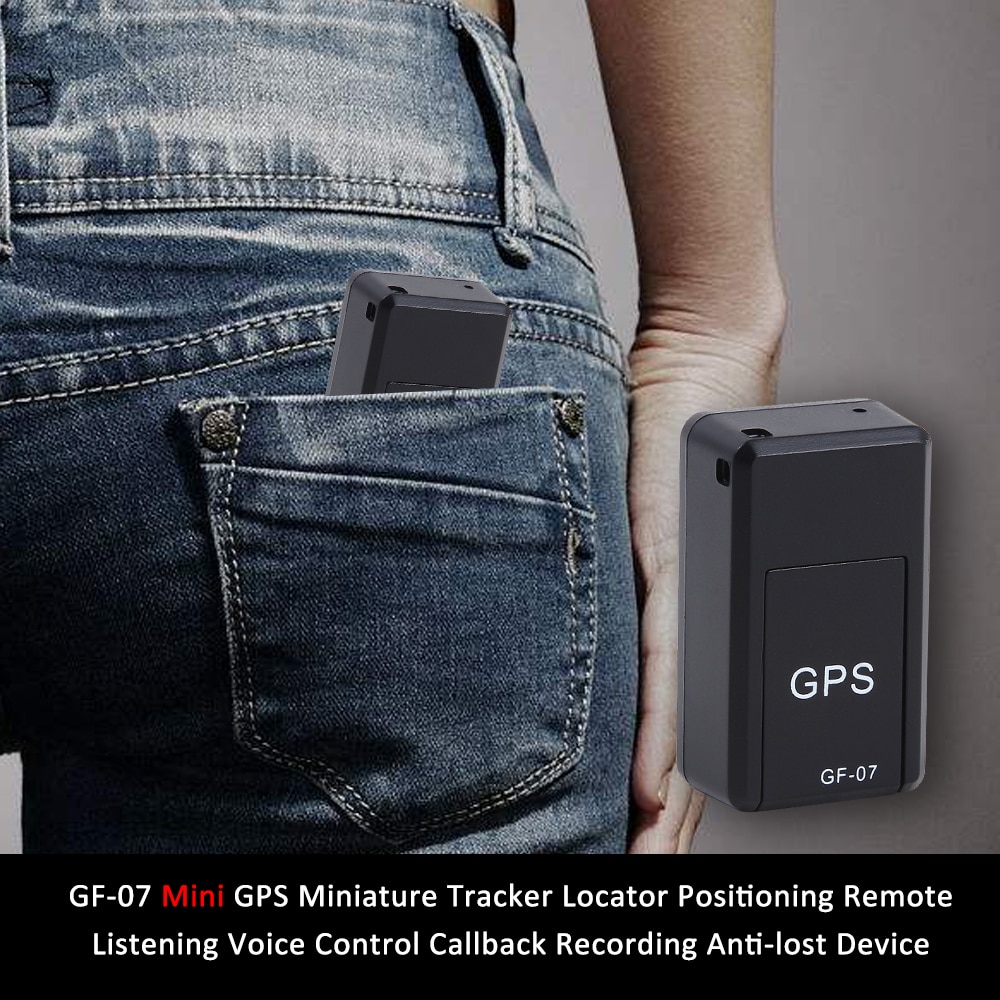 GF-07 Mini GPS Miniatuur Tracker Locator Positionering Remote Luisteren Voice Control Callback Opname anti-verloren Apparaat